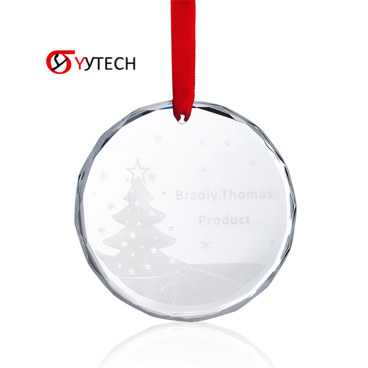 Хит продаж, хрустальное Рождественское украшение SYYTECH, круглые стеклянные украшения, хрустальные Пустые Подвесные украшения, украшение/Хрустальная подвеска