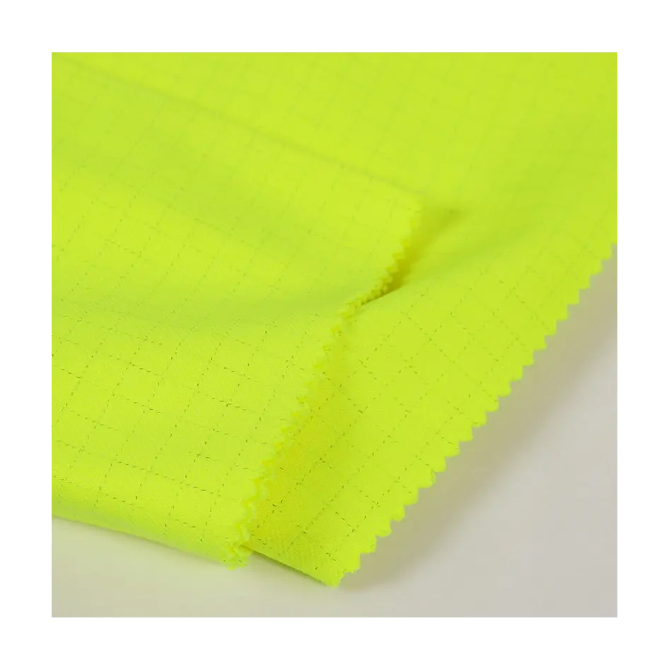 high vis fluoresce modacrylic viscose flame retardant fabric for protective clothing
