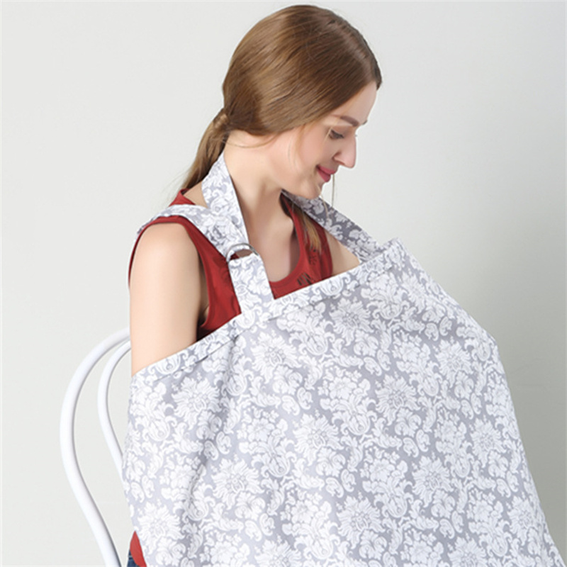Summer Outdoor 160cm Wide Women Shawl Baby Feeding Covers,Breathable 100% Cotton Printing Mother Breastfeeding Nursing Cover