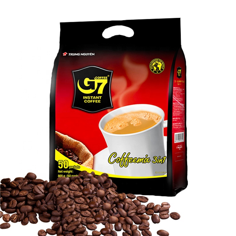 Vietnam 800g Bagged 3 in 1 Coffee Powder Soluble Cafe Coffee Instant Coffee Exotic Drinks in Box Packaging