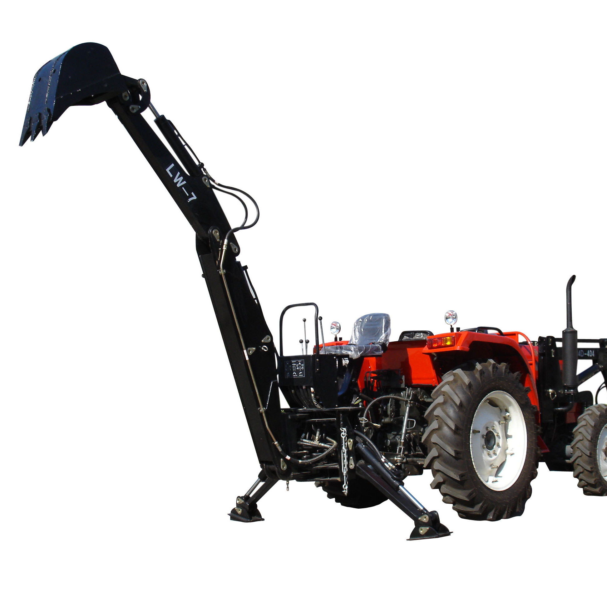 Mini towable tractor back hoe loader excavator