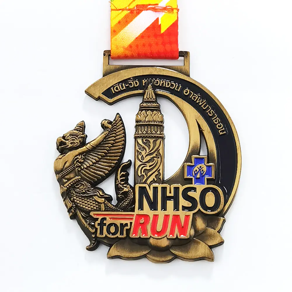 Medal Manufacturer cheap wholesale 3D metal Award gold triathlon marathon running medal and trophies custom sports medals