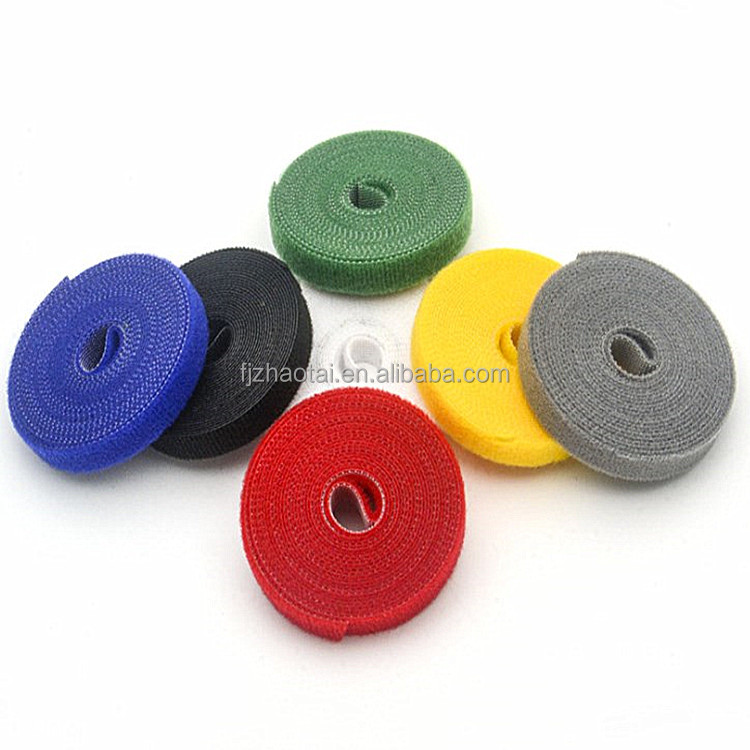 China Manufacturer Custom Size Eco-Friendly Soft Adjustable Bike Strap Cable Tie Elastic Hook And loop Strap