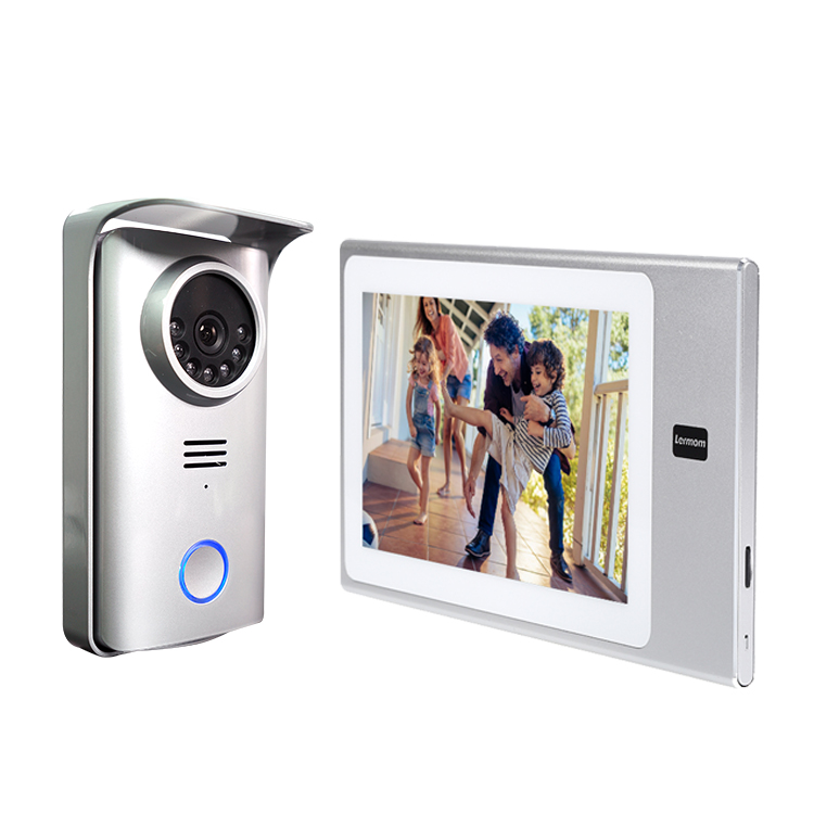 Lermom Smart security devices 2 wired video door phone long distance villa intercom system with audio camera
