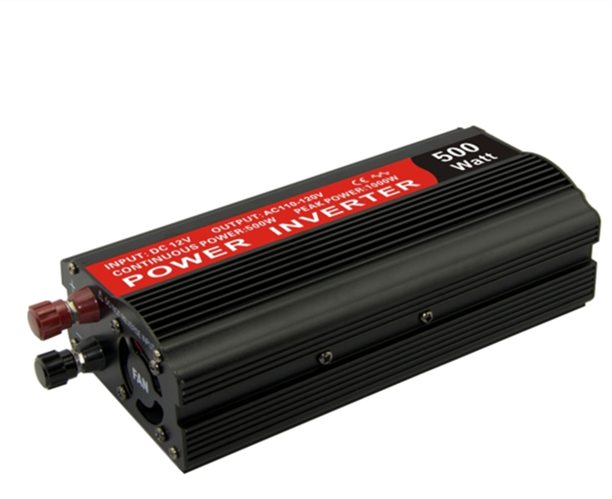 Hot Sales Off Grid Solar Inverter Converters 500W 600W Car inverter with Black shell and USB Port