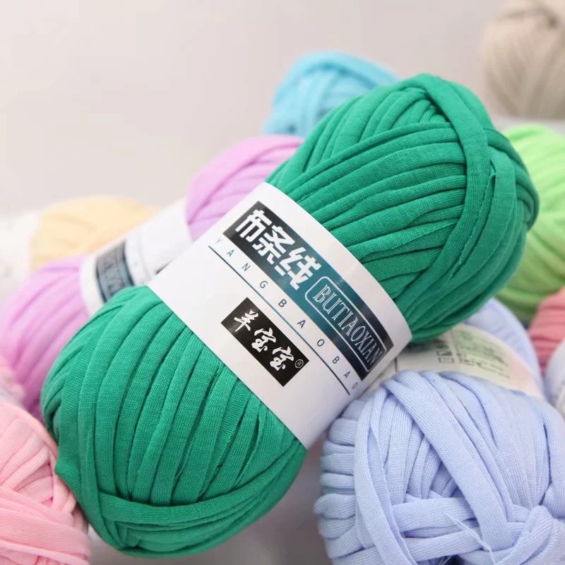 Cotton Ribbon T Shirt Cloth Yarn, Crochet Yarn for Knitting