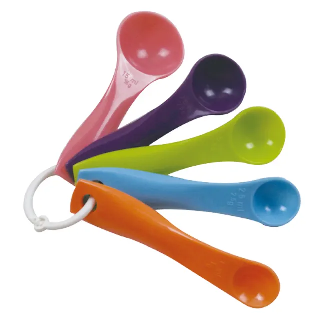 5 Pcs Colorful Plastic Measuring Spoon