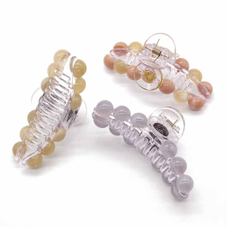 Korean resin Hair Claw Accessories Wholesale Acrylic Women Hair Claw Clip Hot Selling Crystal lucency Plastic Hair Cl
