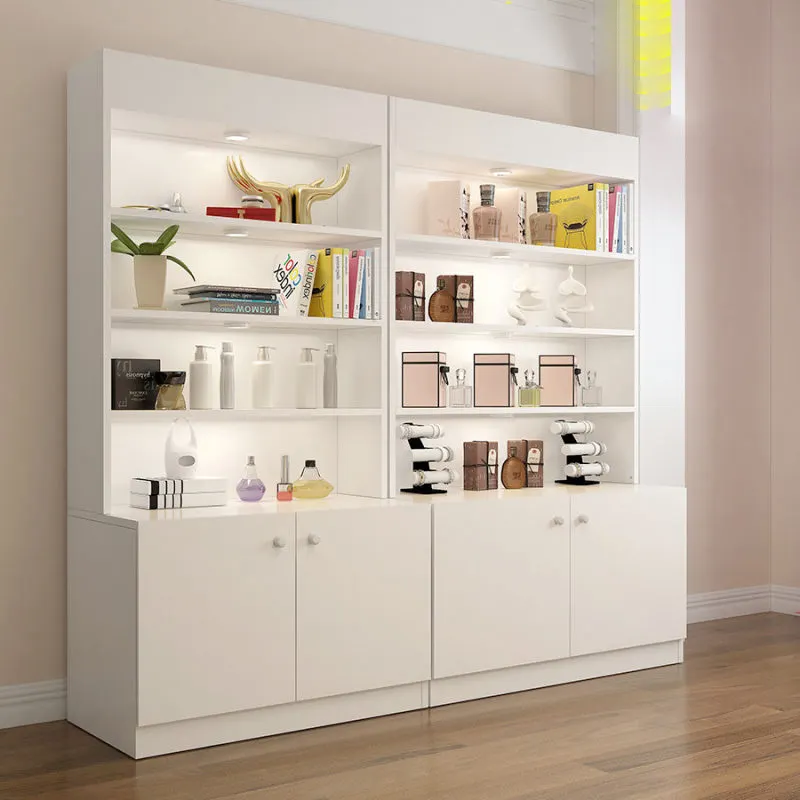Customized  MDF Shop Display Furniture Cosmetic cabinet Perfume Showcase Display Shelf
