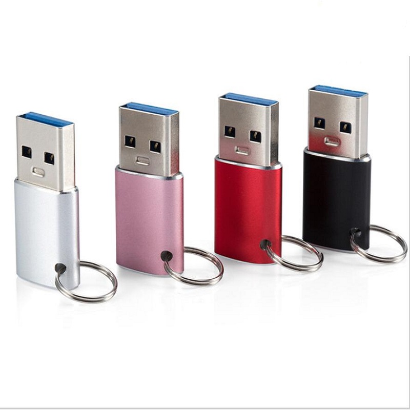 Китай металл новый дизайн usb 3,0 «Папа-папа» usb c type c переходник с внутренней резьбой с кольцом для ключей