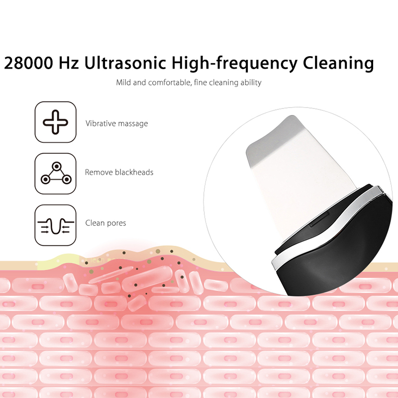 2020 Popular Products Facial Cleaner Peeling Vibration Rechargeable Ultrasonic Face Skin Scrubber