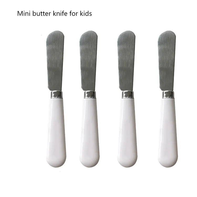 custom logo butter spreader stainless steel peanut cheese knife