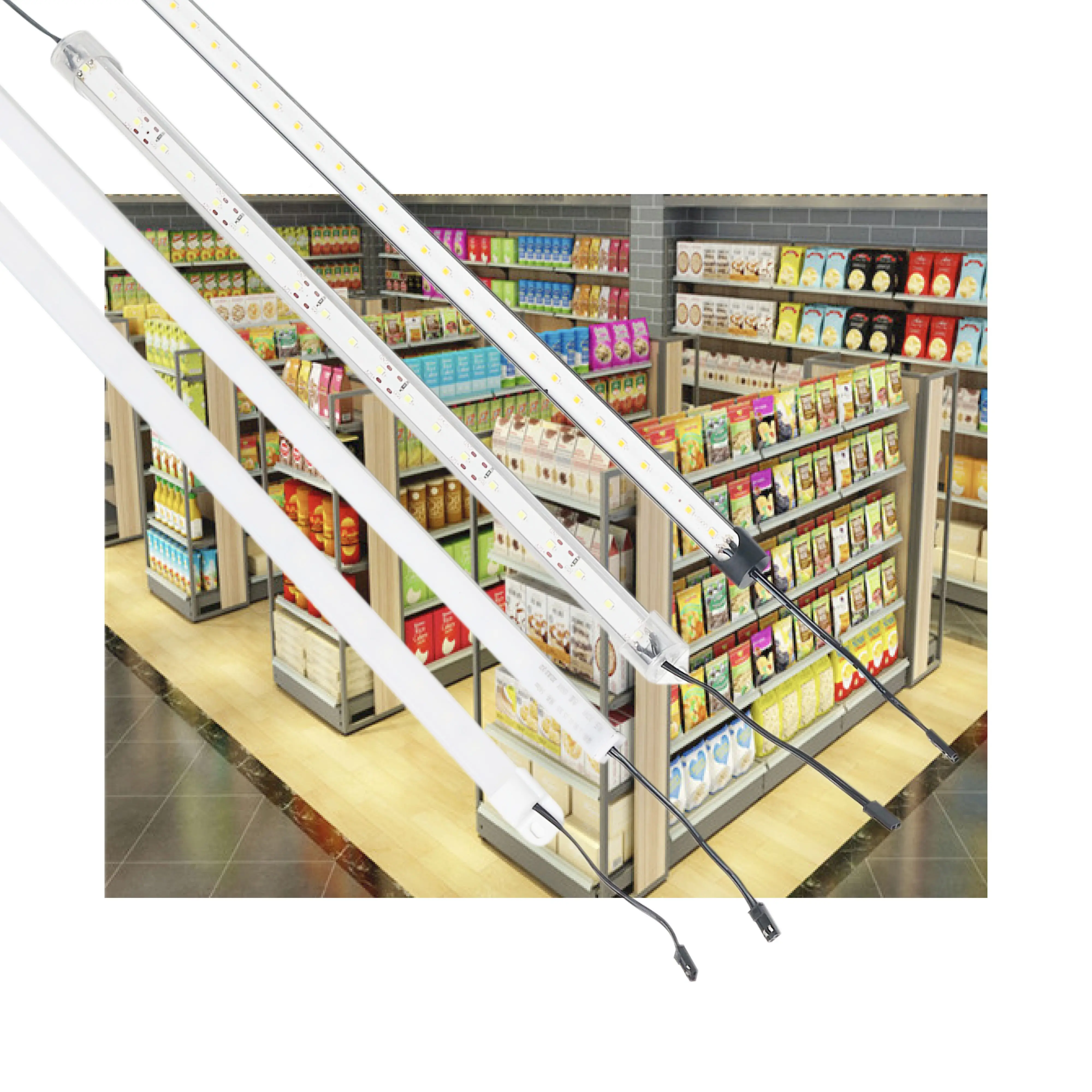 Customized Supermarket Led Food Cabinet Shelf Lighting Lamp