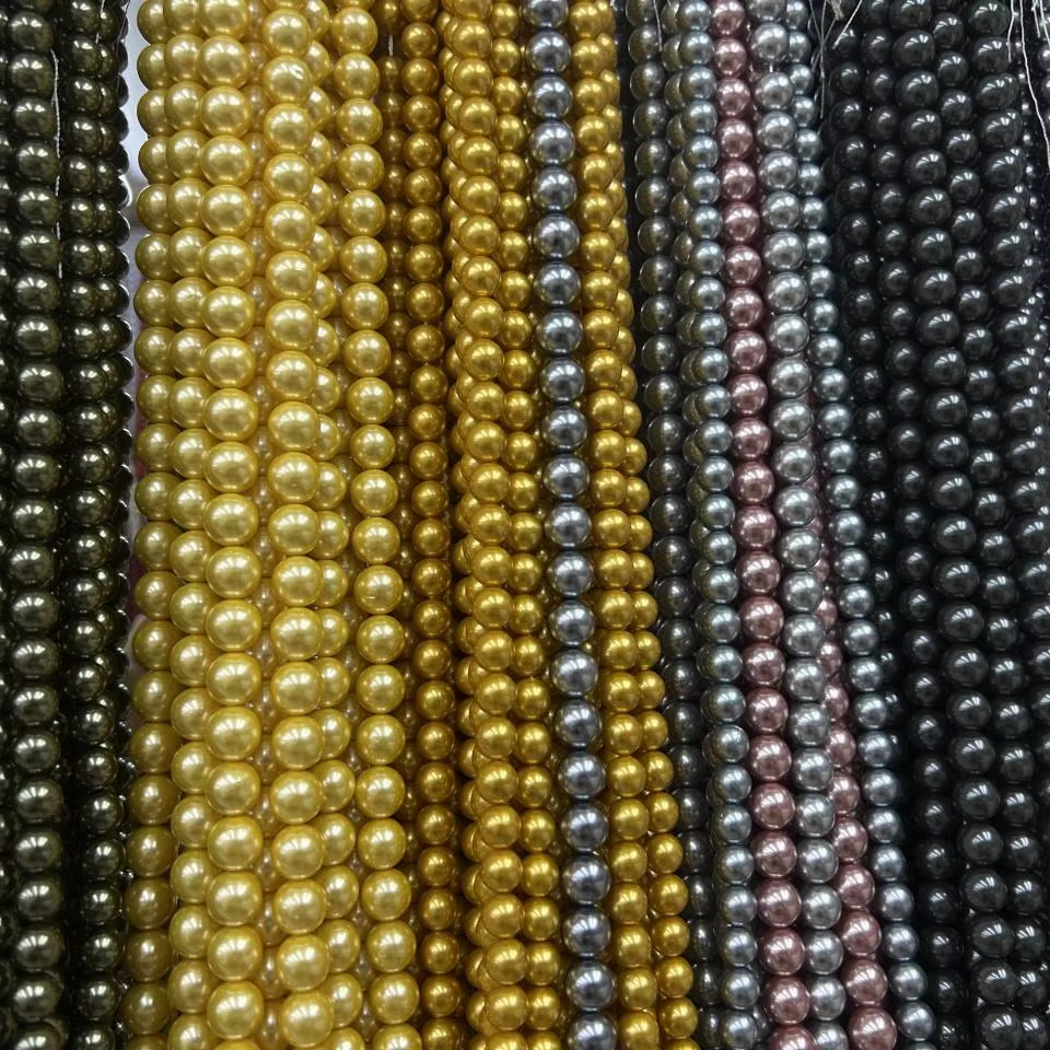 wholesale 4/6/8/10mm Shell Pearl Beads Round Pearl For Jewelry Making DIY Bracelet Necklace