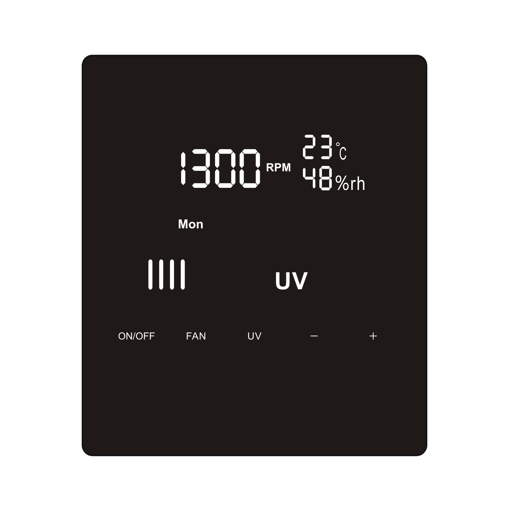 Electric EC Fan Motor Speed Display Screen Controller with Air Quality Sensor and Temperature and Humidity Sensor