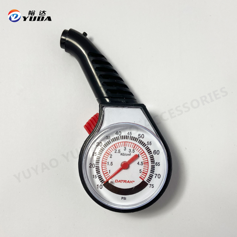 plastic small Dial truck tyre pressure gauge10-50psi and0.5-3.5kg/cm2