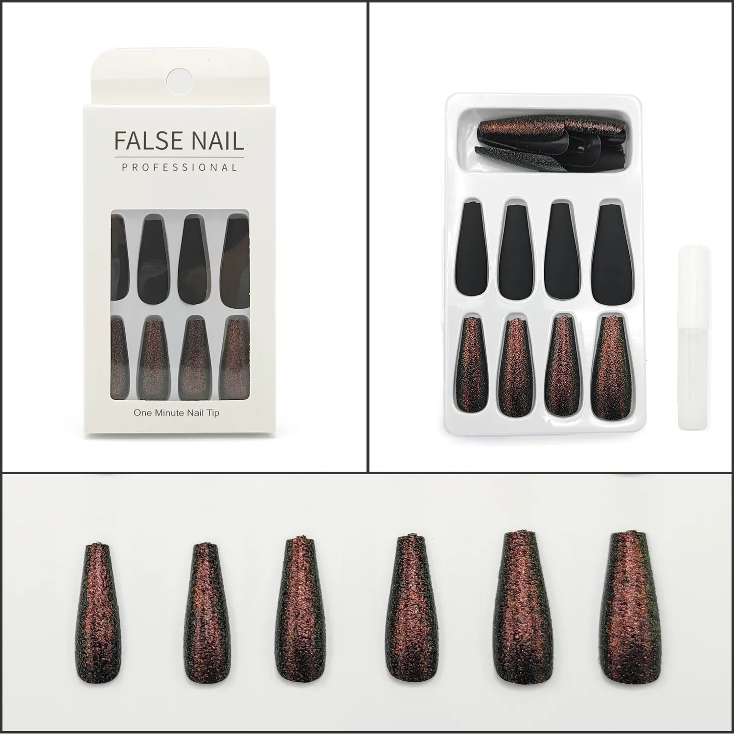 Long Ballerina Coffin Nail Tips Matte Pure Color Simple Nail Art Accessories Wholesale Press On Nail Supplies