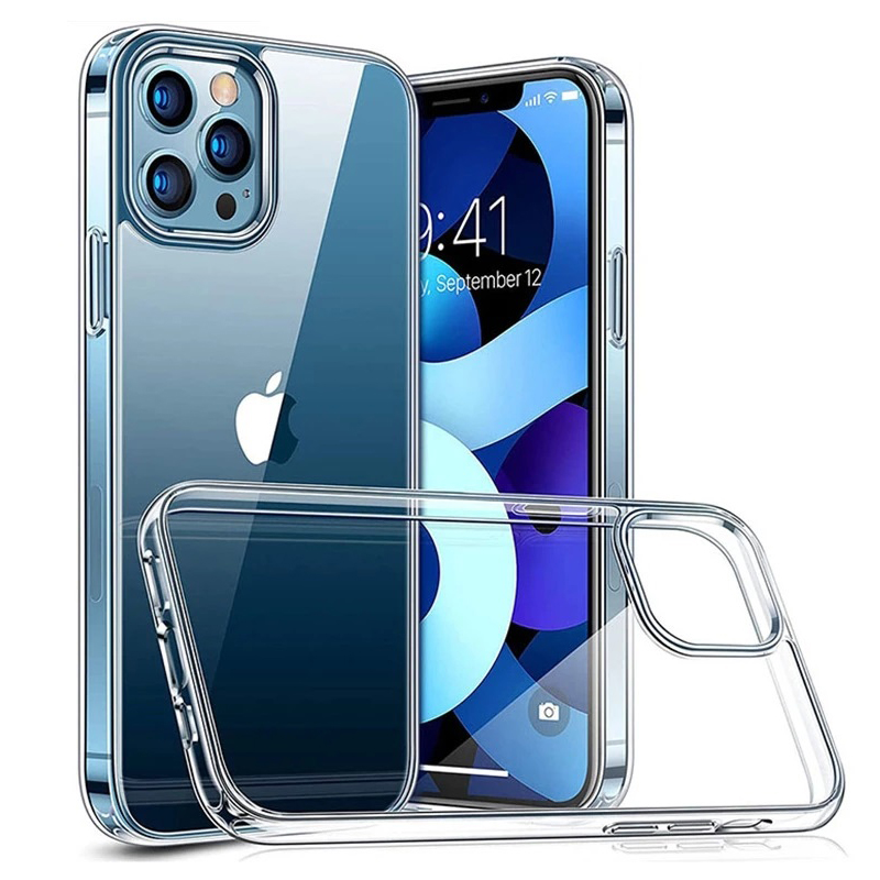 Для Iphone 11 12 Pro Max Чехол прозрачный ТПУ прозрачный противоударный мобильный телефон силиконовый чехол на заднюю панель для Iphone 13 мини-Чехлы для телефона