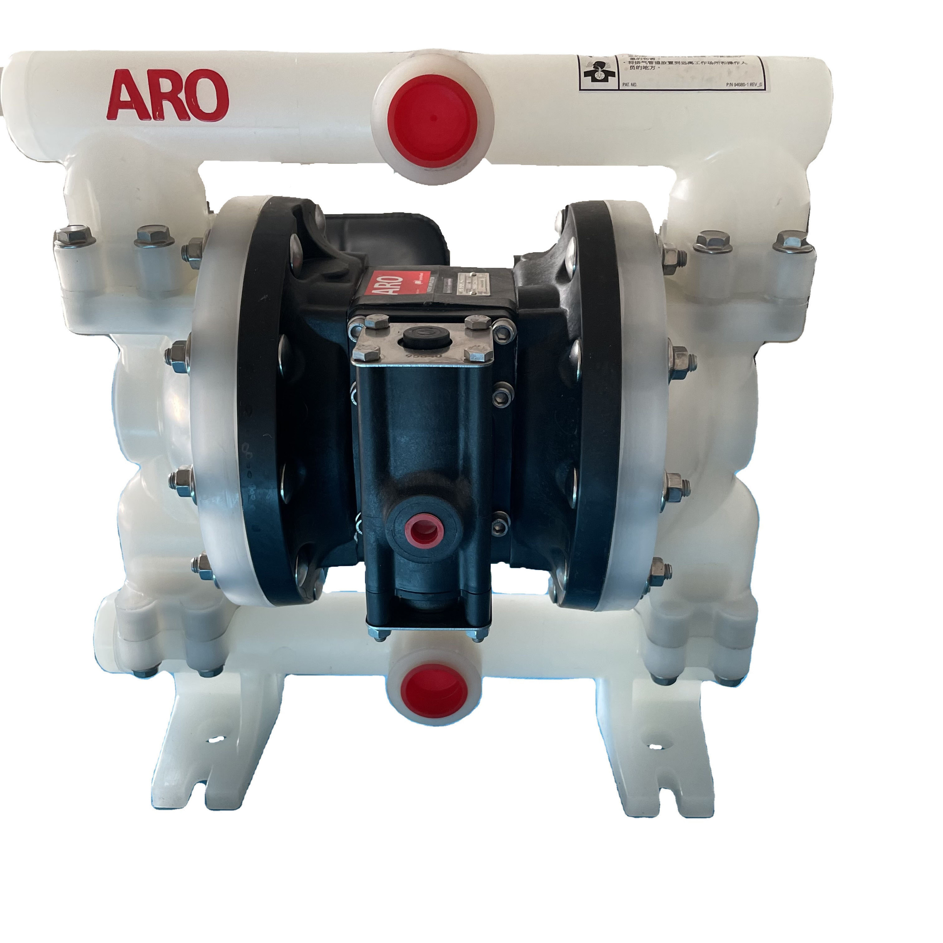 ARO Pneumatic Diaphragm Pump PD10P-8PS-PAA Air Operated Double Diaphragm Pump with Polypropylene shell and Santoprene Diaphragm