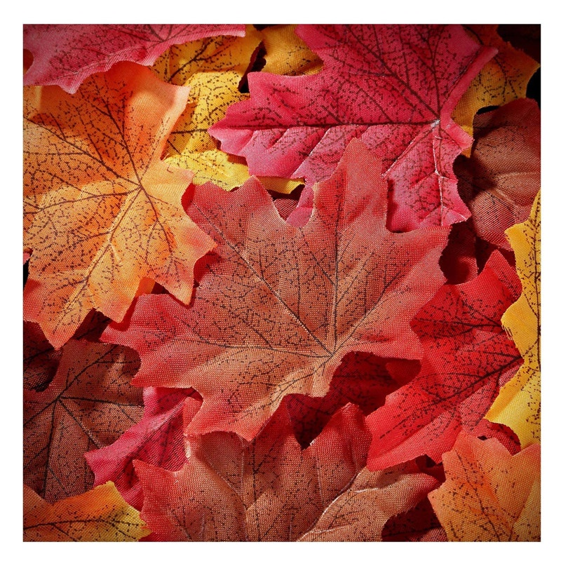300 Pieces Artificial Autumn Maple Leaves Mixed Colored Leaf for Weddings Events Thanksgiving Day Decorations