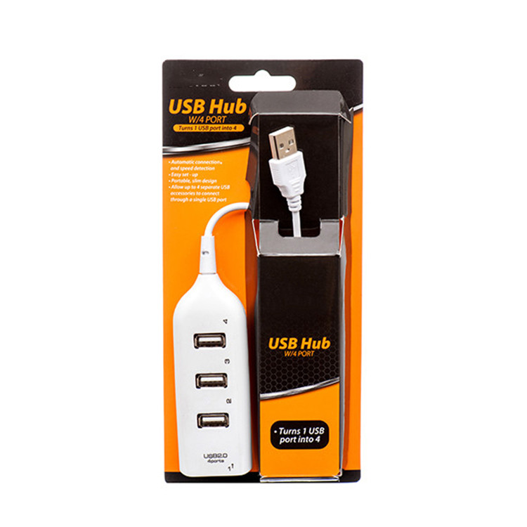 Мини USB 2,0 высокоскоростной 4-портовый концентратор USB разветвитель адаптер для ПК компьютер для портативных жестких дисков