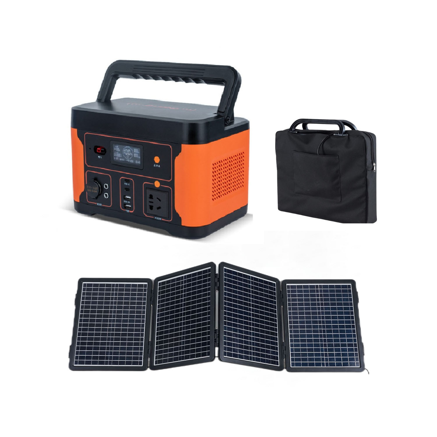 2 IN 1 Solar Power Kits 600W Lifepo4 Portable Power Station with Solar Panel 100W