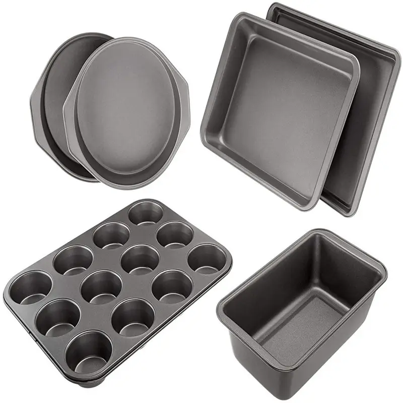 Amazon Top selling Nonstick Carbon Steel PTFE Coating Square Baking Pan set