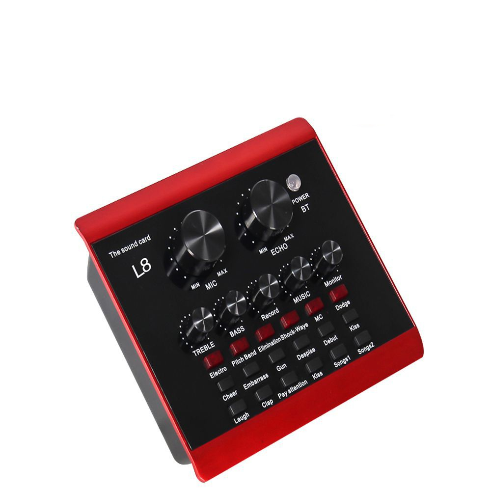 BT Sound Card Set for Broadcast Karaoke Universal Digital External Audio Mixer Live Computer lntelligent