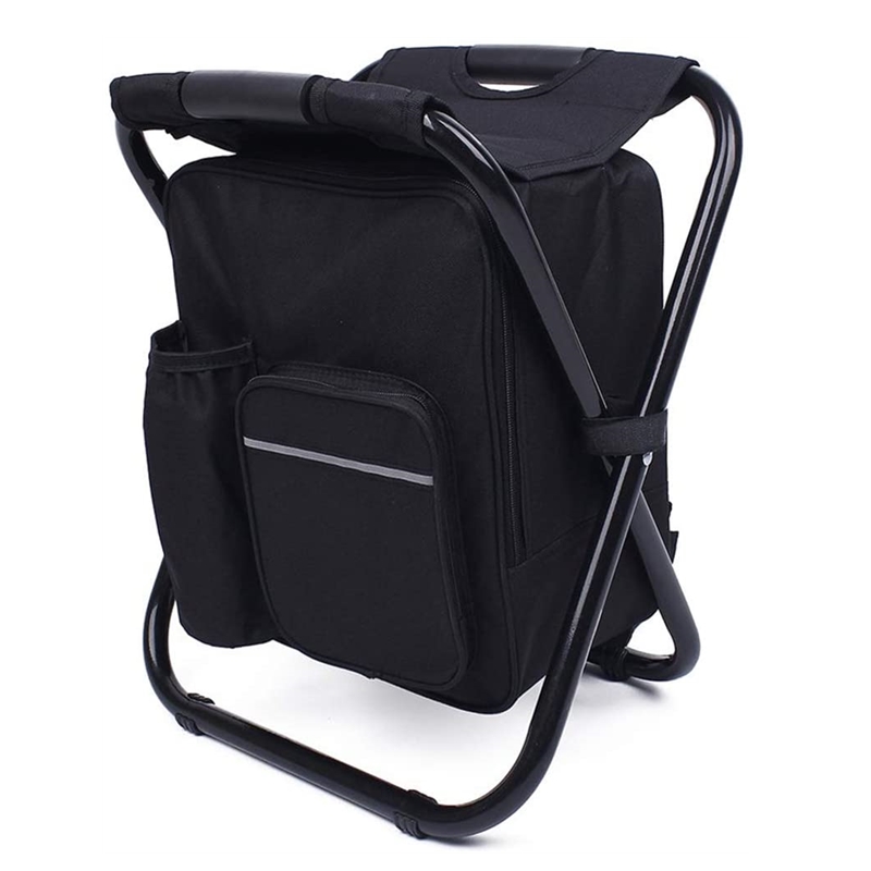 3 in 1 Cooler Backpack, Foldable Fishing Chair, Portable Backpack Chair with Cooler Bag