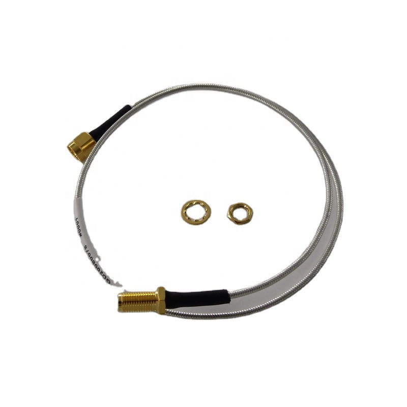 18Ghz .086'' Hand-Formable Semi-flexible Cable Assembly Jumper  With SMA Male To SMA Female Bulkhead connectors
