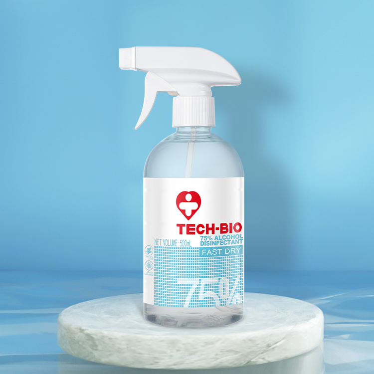 Hot Sale Professional Lower Price 75% Alcohol liquid Waterless Disinfectant TECH-BIO surfac disinfect spray
