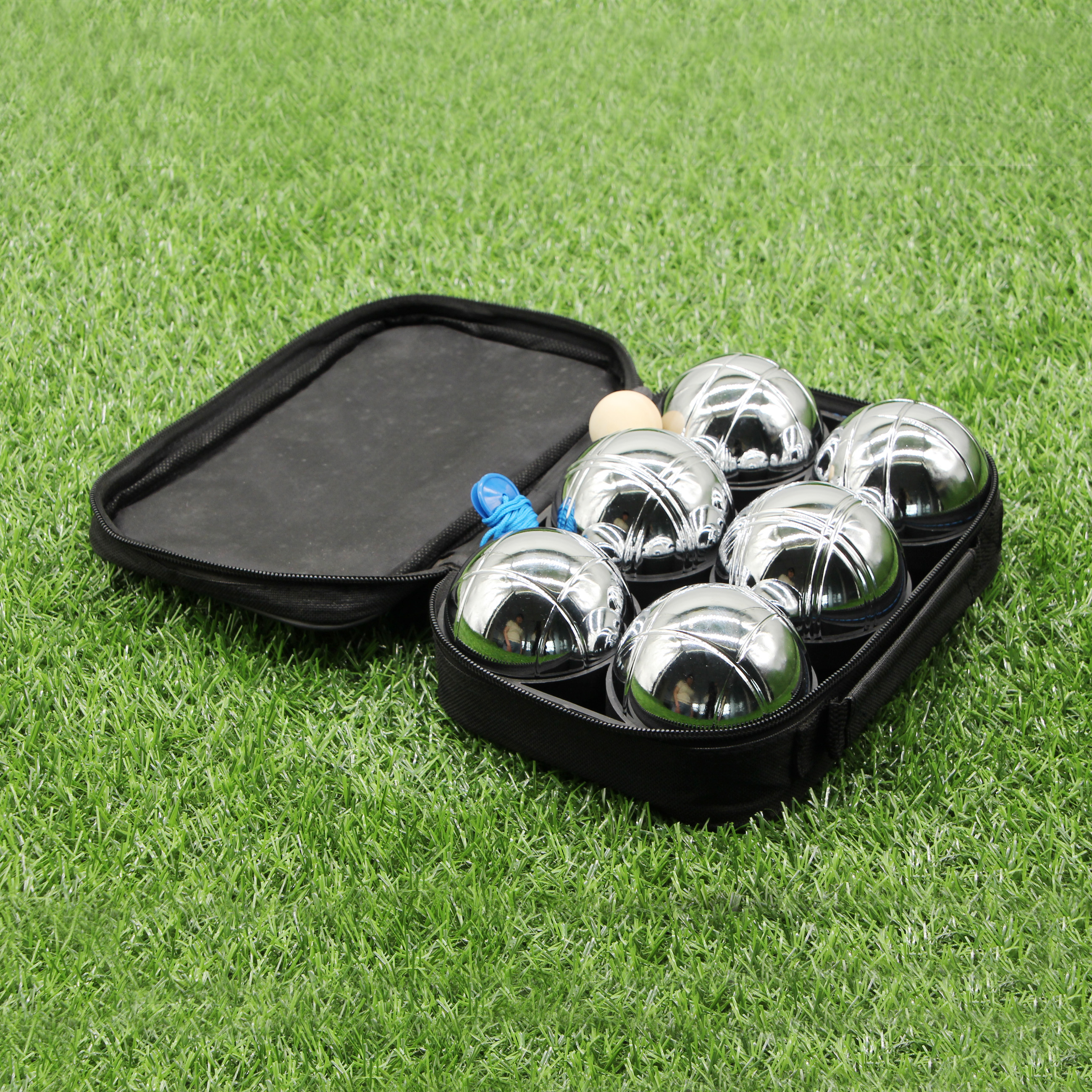 Набор из 6 шариков Petanque Bocce с хромированным покрытием для игры на открытом воздухе