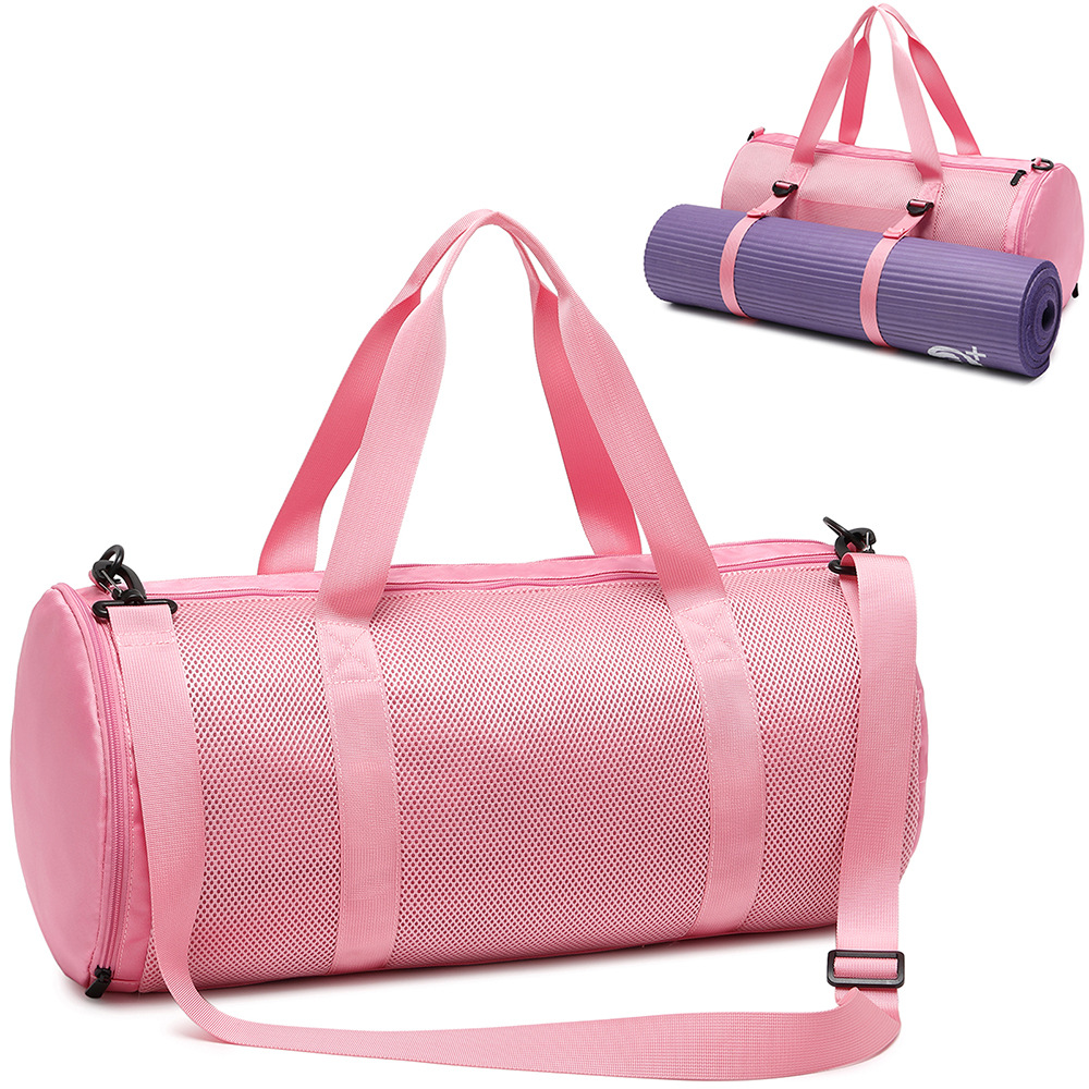 Travel Yoga Gym Bag for Women Carrying Workout Gear and Accessories Shoe Compartment and Wet Dry Storage Pockets