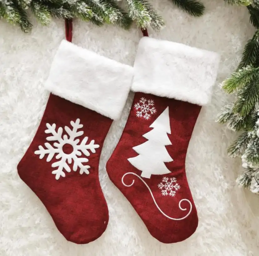 Christmas Decorations Socks Candy Storage Bulk Christmas Stocking Gift