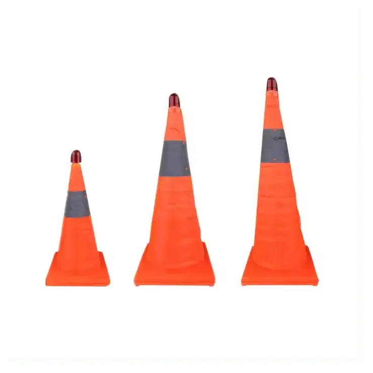 Portable collapsible road cone Traffic safety warning cone warning lift reflective road traffic cone