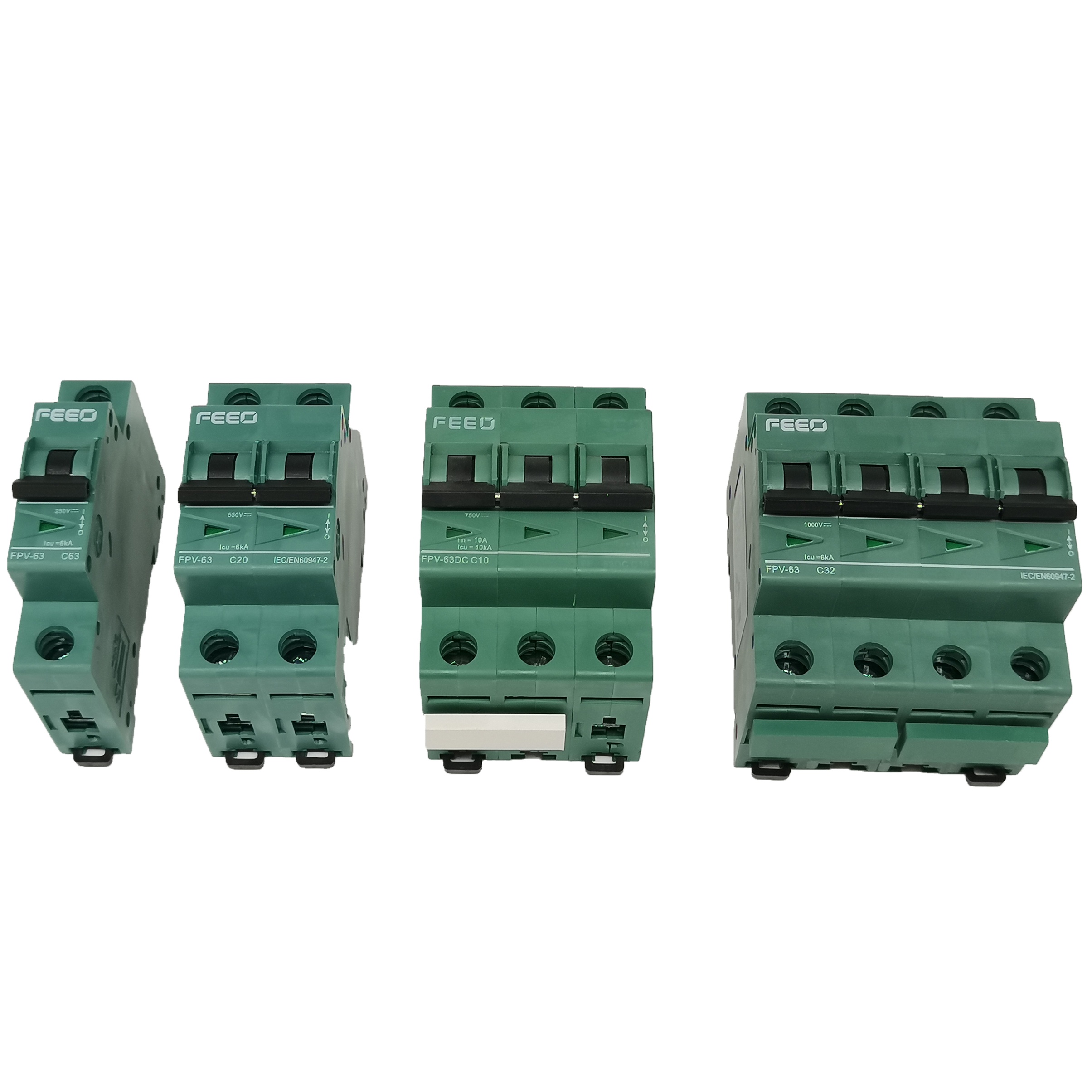 Direct Current MCB DC 250V- 1200V PV 3-63A Electrical Circuit Breakers automatic switch