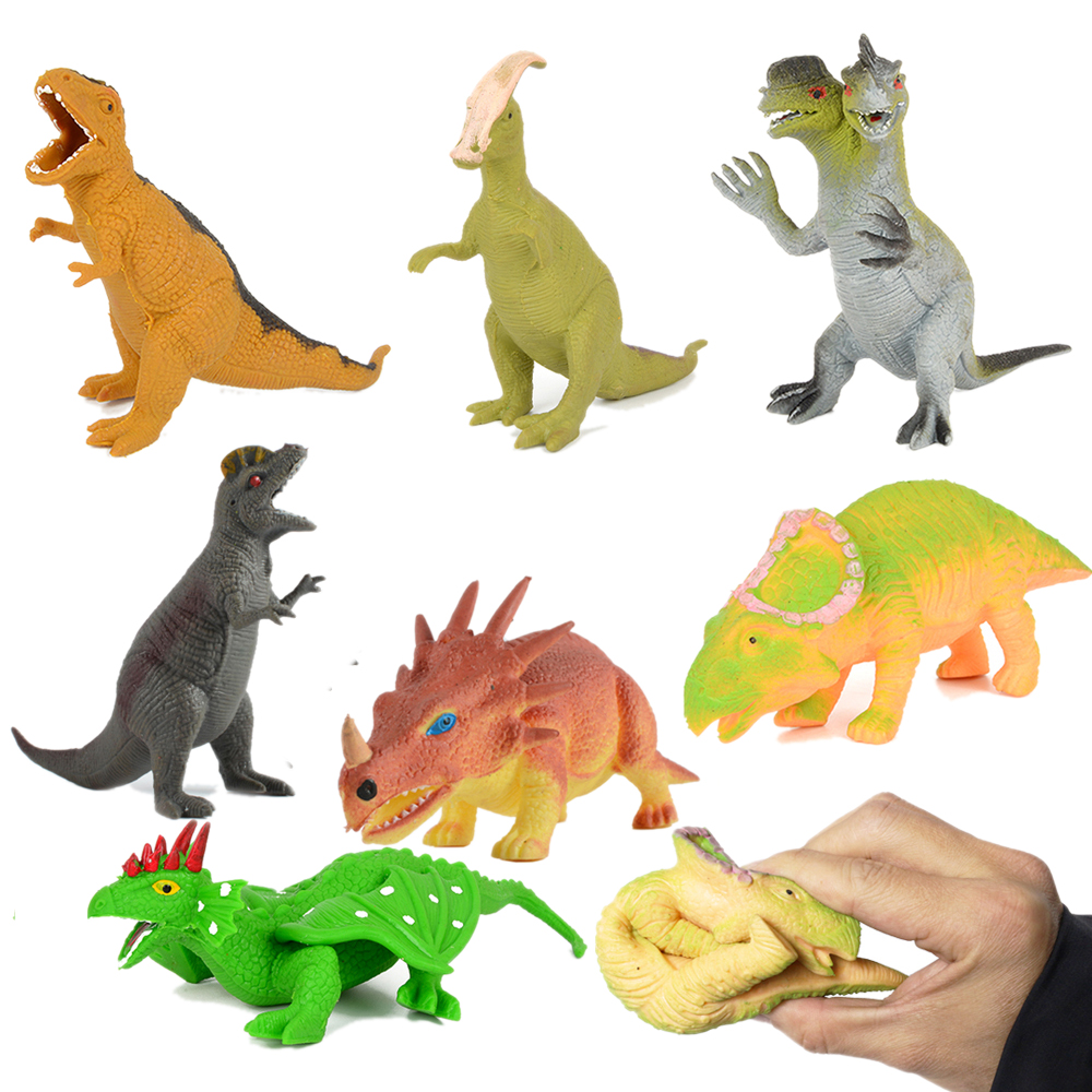 TPR Material Environmentally Friendly and Recyclable Soft Plastic Toy Stretch TPR Dinosaur