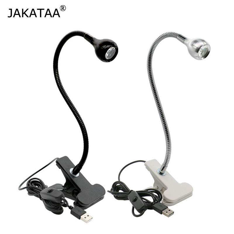 JAKATAA оптовая продажа USB Перезаряжаемый светодиодный ночник зажим для гибкого чтения настольная Светодиодная лампа для чтения