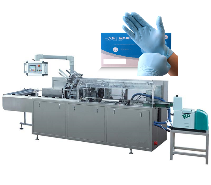 Surgical Glove Gown Box Carton Packaging Machine For Rubber Latex Gloves Mask Packing Machine Glue Sealing Box