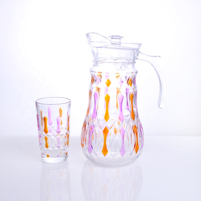 7OZ TUMBLER+1.4L JUG WAVE DESIGN PAINTING 7 PCS DRINKING SET, WATER SET