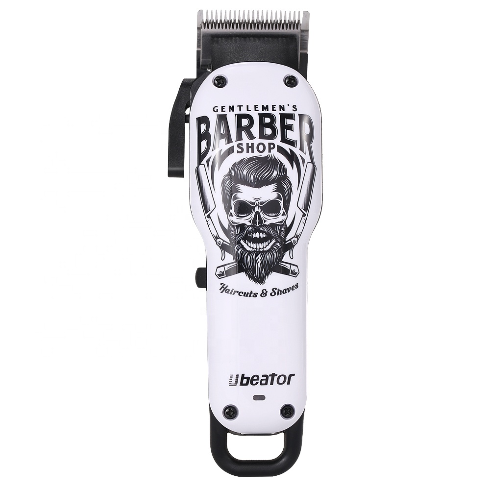 Электрический триммер Ubeator, бритва для волос для профессионалов, для стрижки волос и Беспроводная Машинка для стрижки, бороды 100-240 В, черный дизайн черепа