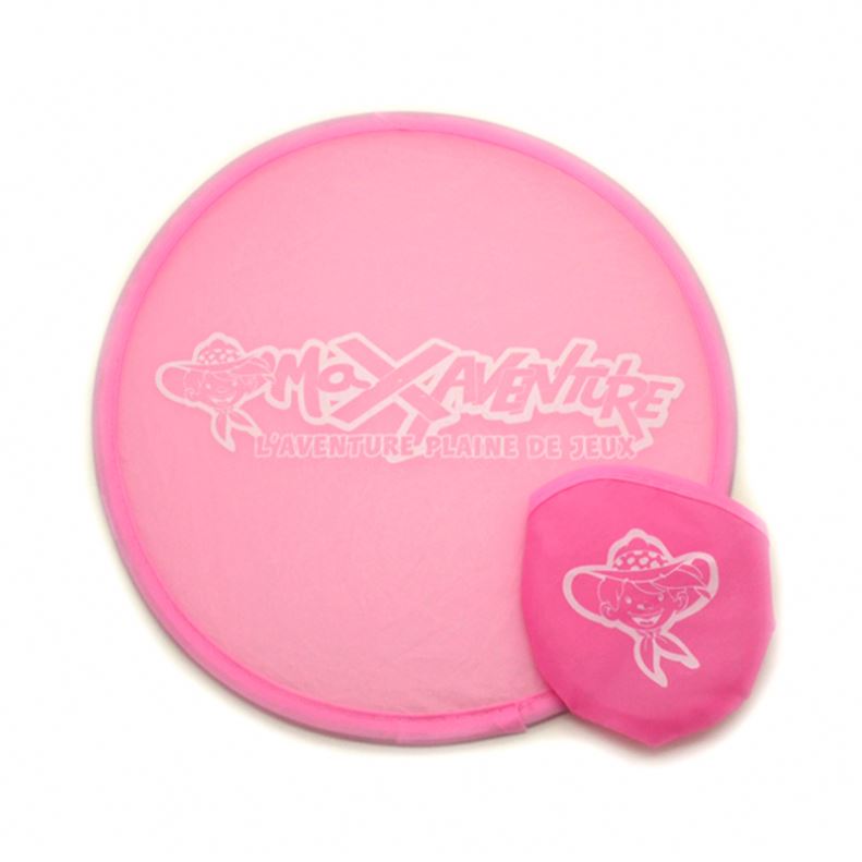 Wholesale Promotional Advertising Nylon Hand Fans Multifunctional Pet Flying Disc Souvenir Custom Logo Foldable Fan With Pouch