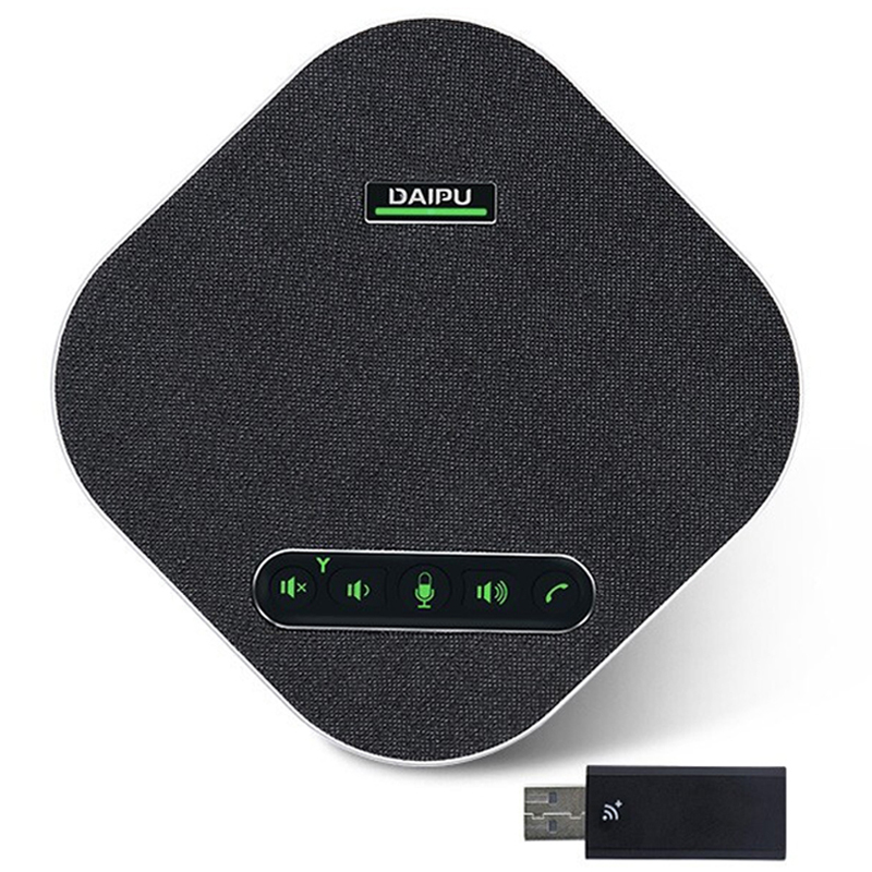 New Professional USB wired+2.4G omni-directional wireless microphone speaker video conference speakerphone