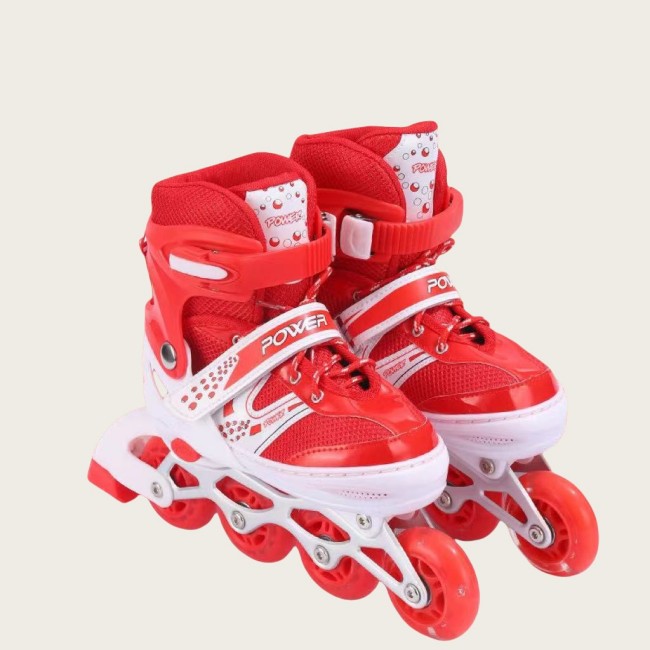 Adjustable PVC Roller Skates For Boys Girls Adults Single Row Straight Design For Children And Adults Flashing Roller Skates