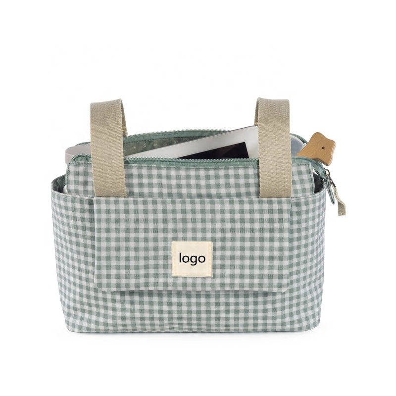 Safety First Diaper Caddy - Foldable Stroller Organizer Bag for Babies with Five-Point Safety Belt