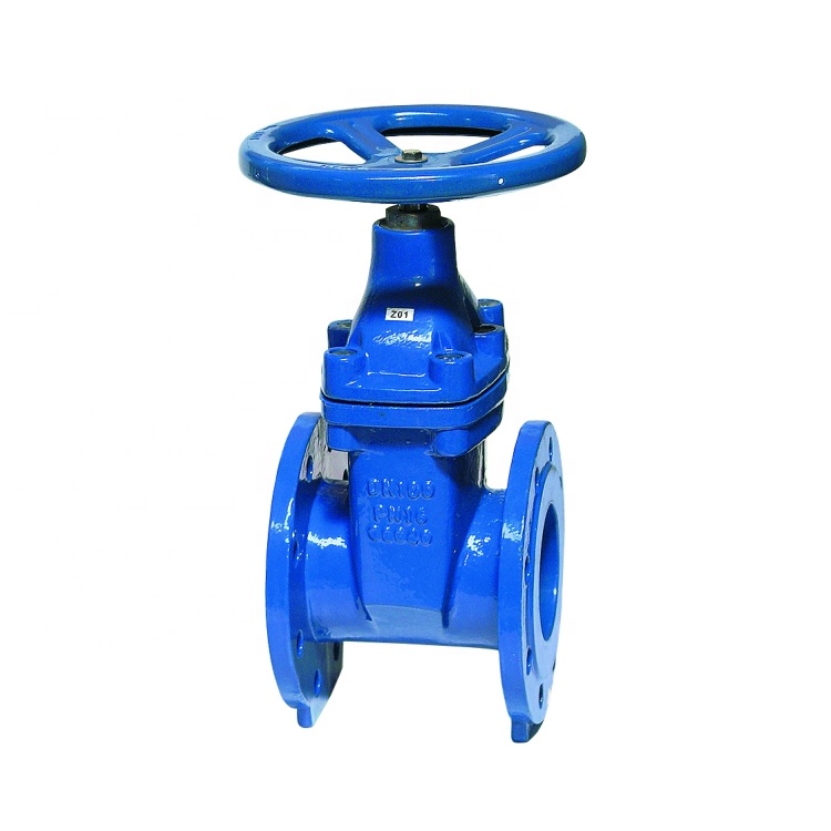 Неподъемный стержень NRS из ковкого чугуна BS 5163 PN10 PN16 DN100, запорный клапан для воды