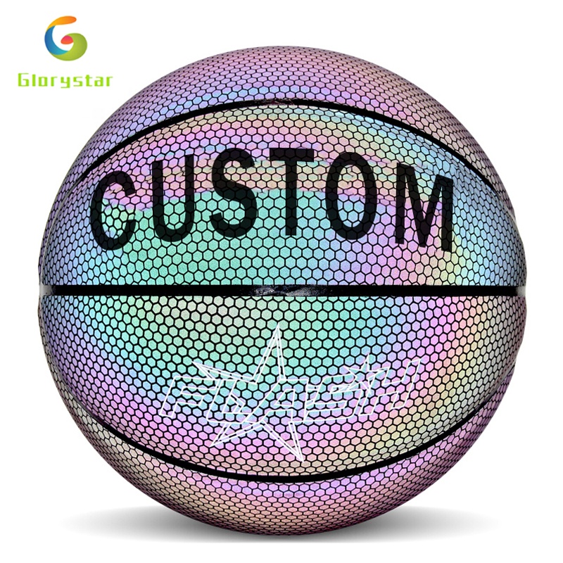 Size 7 Luminous Basketball Glow In The Dark Fluorescent Basketball Reflective Basketball