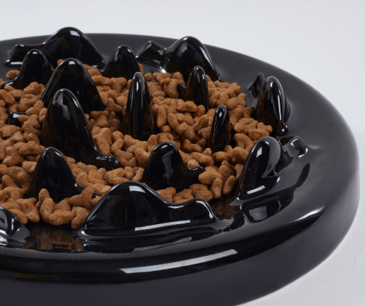 High Quality Pet Ceramics Feeding Accessories Slow Eating Food Bowl Pet Bowls & Feeders Dog Cat Bowls, Cups & Pails Black, White