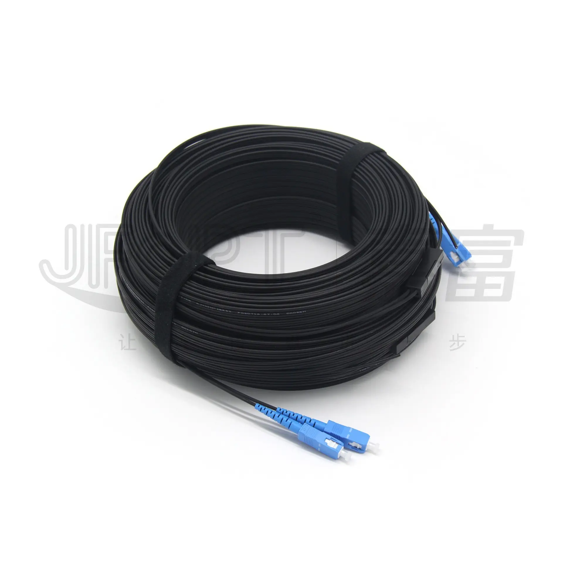 FTTH Drop Fiber Optic Cable Optitap Patch Cord Supplier 100M Pre-connectorized Invisible Black Thick Mini Jumper