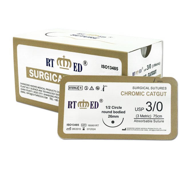 Рассасывающийся шов «RTMED», хромный кетгут